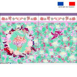 Coupon pour tote-bag turquoise motif bohème - Création Lili Bambou Design