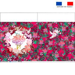 Coupon pour tote-bag rose motif bohème + fausse fourrure - Création Lili Bambou Design