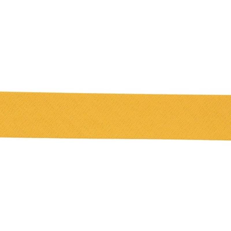 Biais en coton 20 mm jaune safran