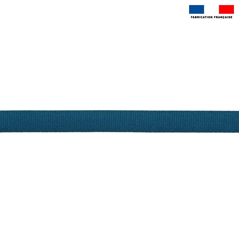 Sangle polyester aspect coton 23mm bleu pétrole