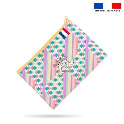 Kit pochette motif coeur flamboyant - Création Lili Bambou Design