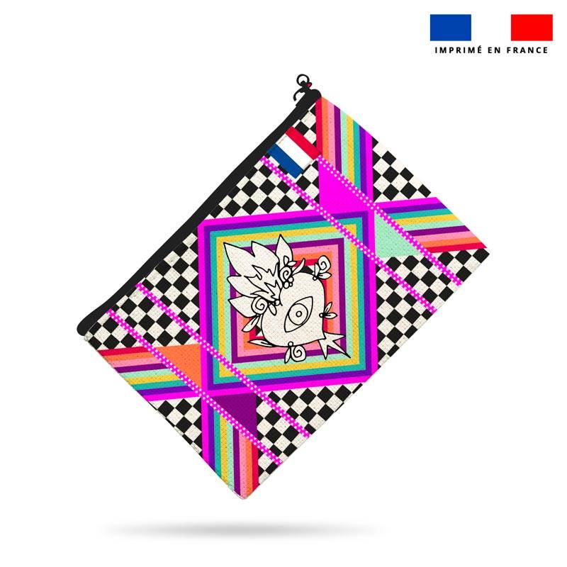 Kit pochette motif coeur sacré - Création Lili Bambou Design