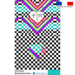 Kit pochette motif visage coeur - Création Lili Bambou Design