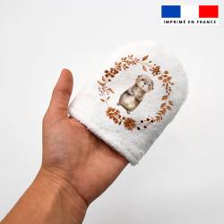 Kit mini-gants nettoyants motif loutre aquarelle