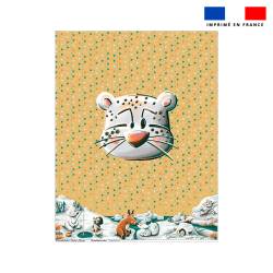Coupon couverture imprimé tigre polaire - Création Stillistic