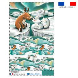 Kit pochette motif animaux polaires - Création Stillistic