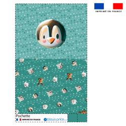 Kit pochette motif pingouin polaire - Création Stillistic