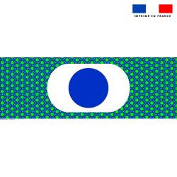 Kit sac seau motif géométrique bleu vert SAXO