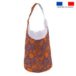 Kit sac seau motif jungle SAXO orange et bleu