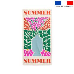 Coupon pour serviette de plage motif flowers summer