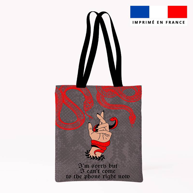 Coupon pour tote-bag motif serpent era noir