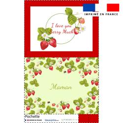 Kit pochette motif maman fraise