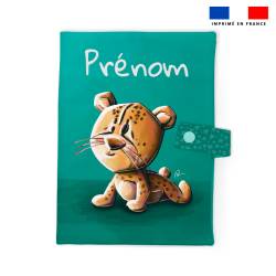 Patron protège carnet de santé personnalisé - Bébé guépard - Création Stillistic