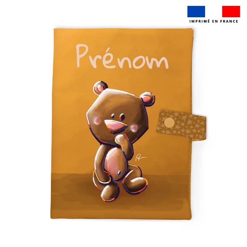 Patron protège carnet de santé personnalisé - Bébé ours - Création Stillistic