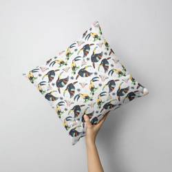 Toucan et papillon - Fond blanc