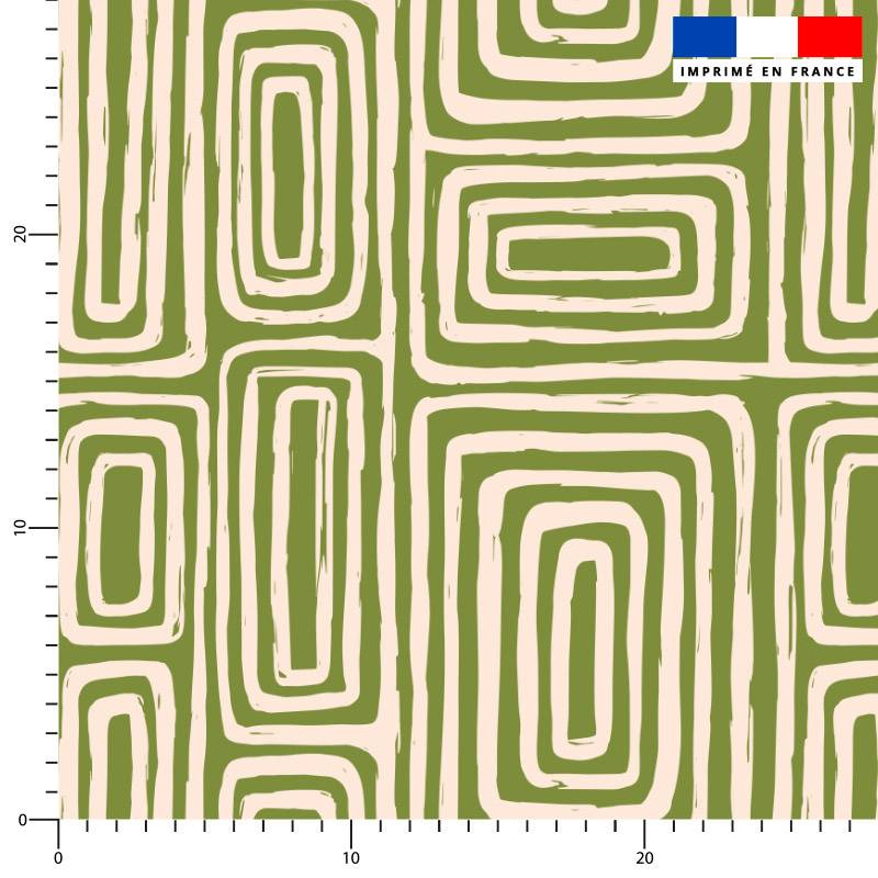 Forme rectangle abstraite rétro - Fond vert