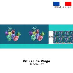 Kit couture sac cabas motif ananas - Création Cat&Colours
