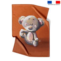 Coupon couverture imprimé bébé koala - Création Stillistic