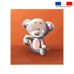 Coupon couverture imprimé bébé koala - Création Stillistic