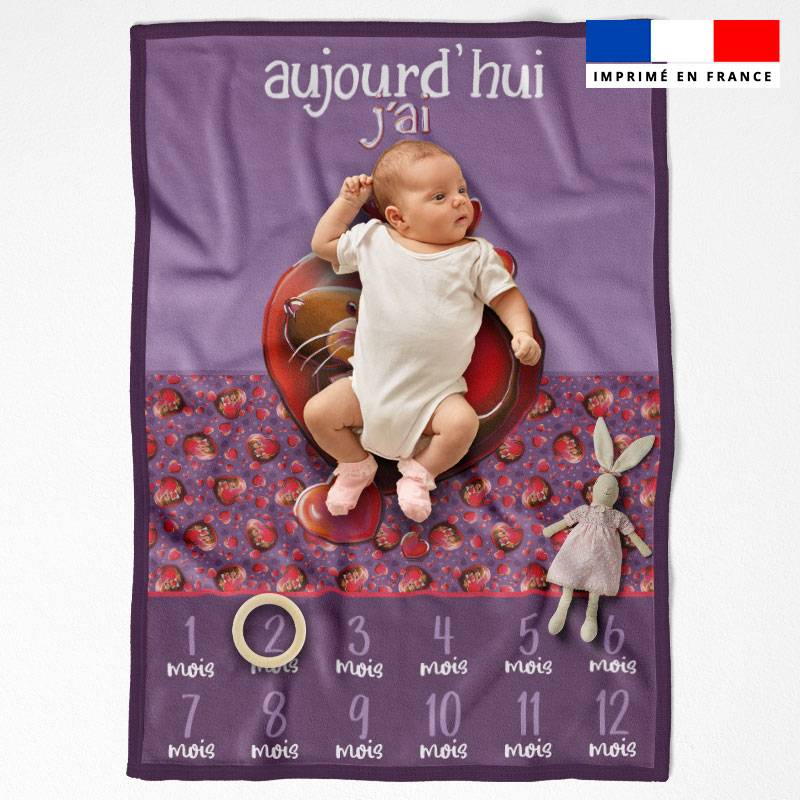 Coupon pour couverture mensuelle bébé motif loutre - Création Stillistic