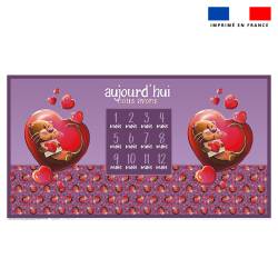 Coupon 135x74 cm pour couverture mensuelle jumeaux motif loutre - Création Stillistic