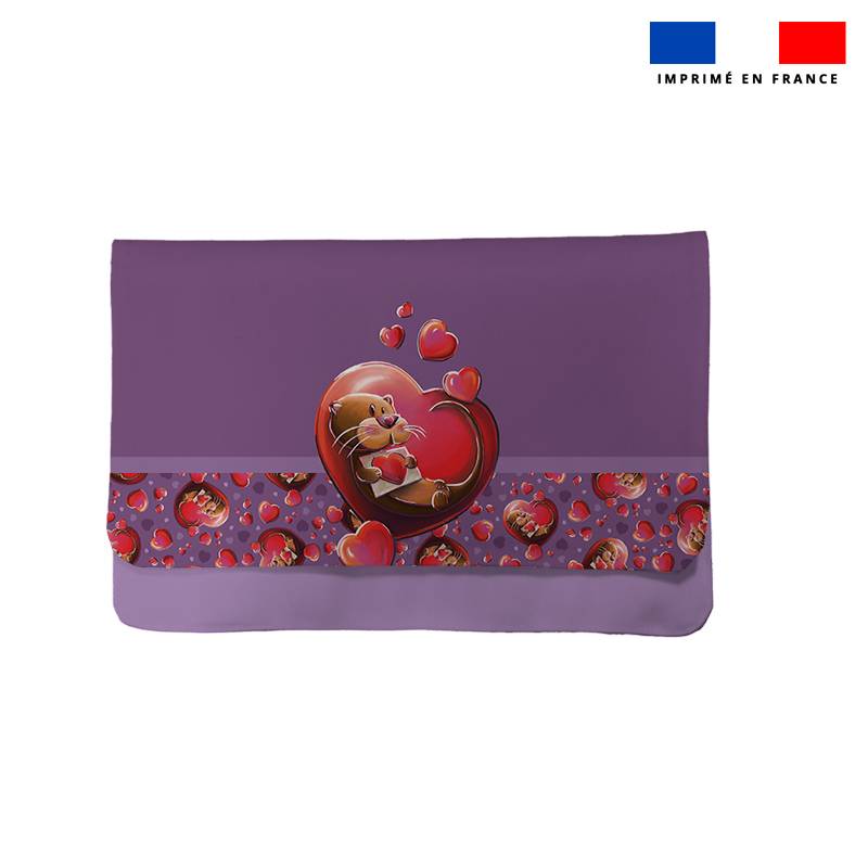 Kit pochette ardoise motif loutre - Création Stillistic