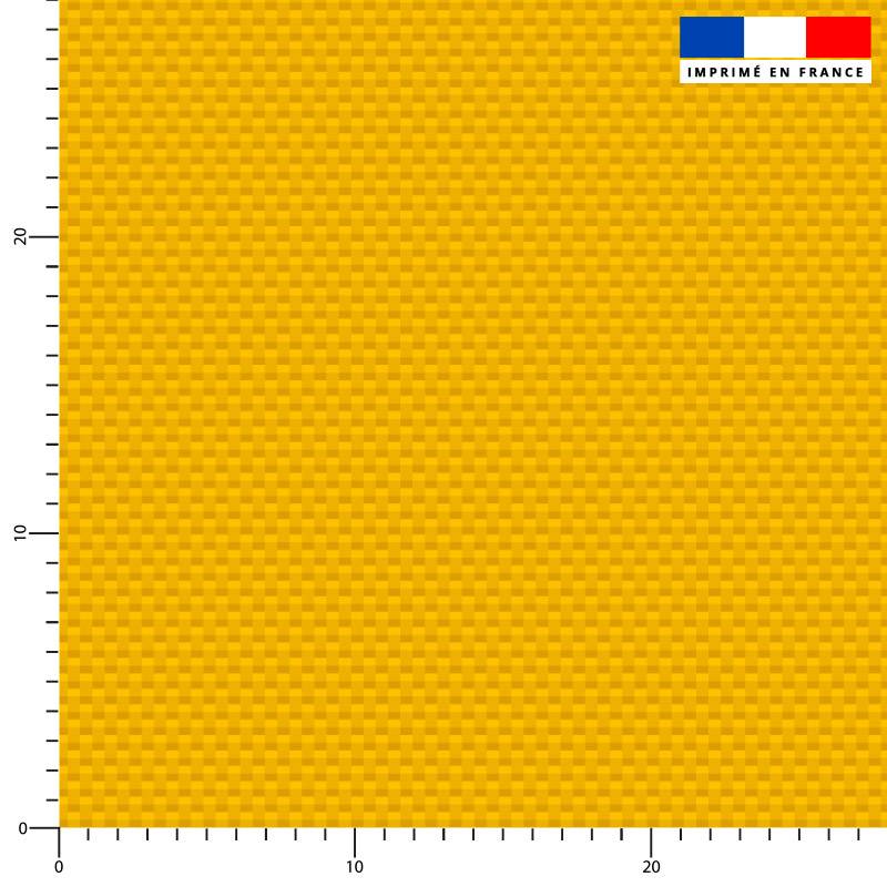 Tissu imperméable motif aspect tissé uni jaune