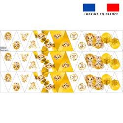 Coupon pour fanions motif lionceau aquarelle