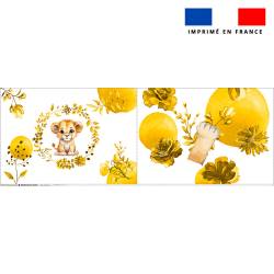 Coupon oreiller imprimé lionceau aquarelle