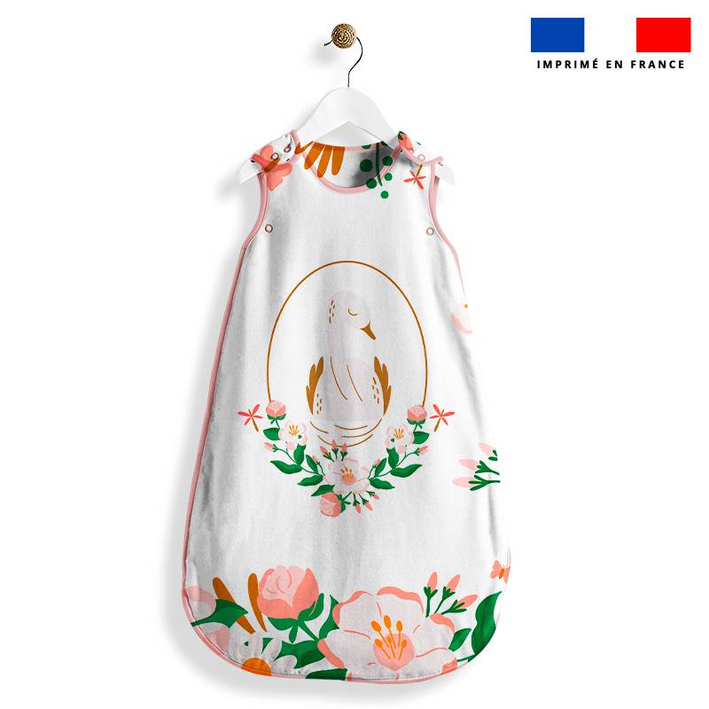 Coupon pour gigoteuse motif cygne