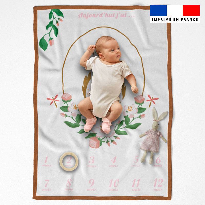 Coupon pour couverture mensuelle bébé motif cygne