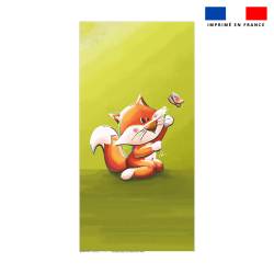 Coupon serviette de plage motif renard - Création Stillistic