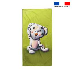 Coupon serviette de plage motif Dalmatien - Création Stillistic