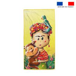 Coupon serviette de plage motif Frida - Création Stillistic