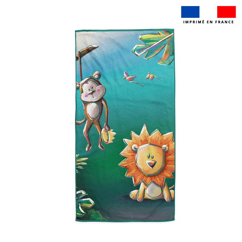 Coupon serviette de plage motif jungle - Création Stillistic