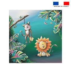 Coupon serviette de plage motif jungle - Création Stillistic