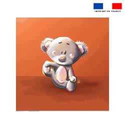 Coupon serviette de plage motif bébé koala - Création Stillistic