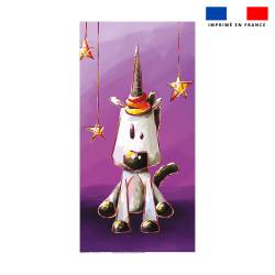 Coupon serviette de plage motif licorne - Création Stillistic