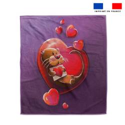 Coupon serviette de plage motif loutre - Création Stillistic