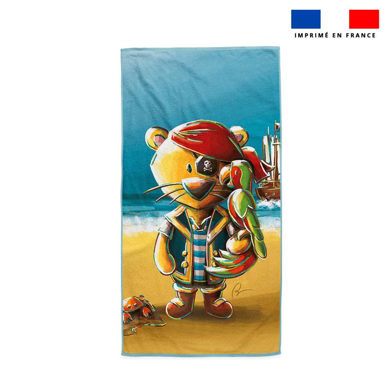 Coupon serviette de plage motif pirate - Création Stillistic