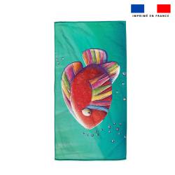 Coupon serviette de plage motif poisson acidulé - Création Stillistic