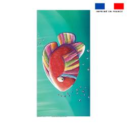 Coupon serviette de plage motif poisson acidulé - Création Stillistic