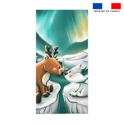 Coupon serviette de plage motif animaux polaires - Création Stillistic