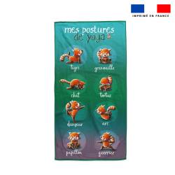 Coupon serviette de plage motif yoga - Création Stillistic