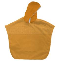 Kit poncho de bain orange motif hippopotame - Création Stillistic