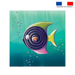 Coupon serviette de plage motif poisson réglisse - Création Stillistic