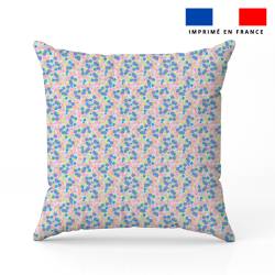 Fleur violette rose bleue - Fond blanc