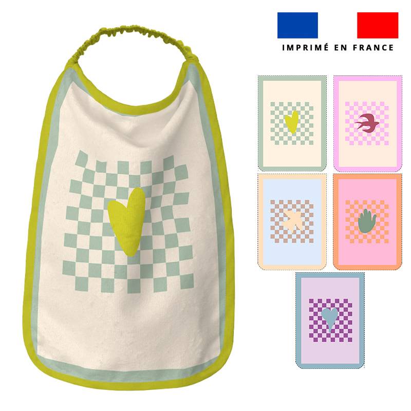 Lot de 5 coupons éponge pour serviettes de table pour enfant motif positives vibes - Création Lili Bambou Design