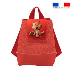 Kit sac à dos enfant motif bébé castor - Création Stillistic