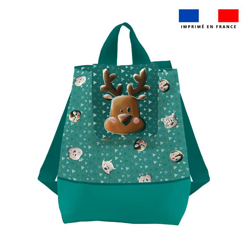 Kit sac à dos enfant motif renne - Création Stillistic